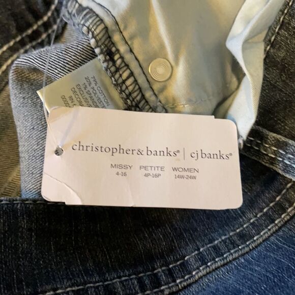 Christopher & Banks Tapered Leg Jeans Sequins 8 - Picture 16 of 16